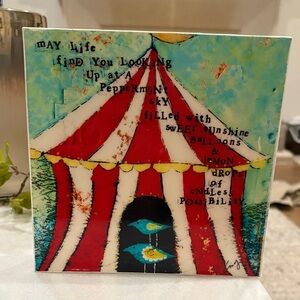 Colorful Circus Tent Art by Studio Be 8x8